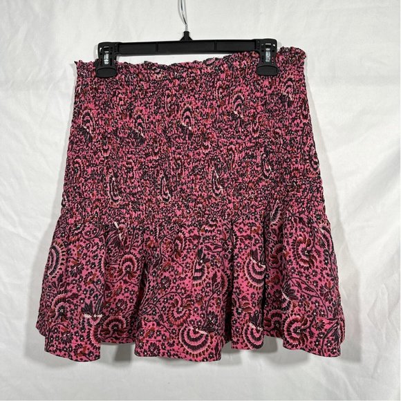 NEW $395 A.L.C [ 14 ] Kade Floral Smocked Mini Skirt‎ in Pink - Picture 9 of 13